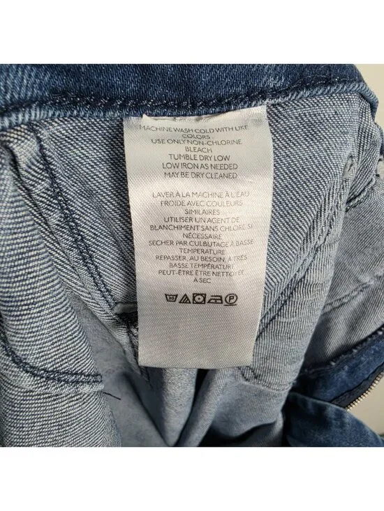 Maeve Size 32T Tall The Colette Crop High Rise Wide Leg Jeans Blue - Picture 11 of 13